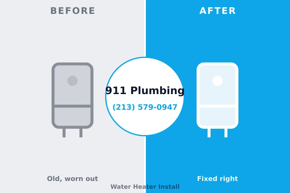Before and after: plumbing repair Van, TX